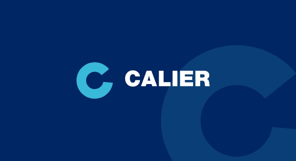 Logo Calier fondo azul